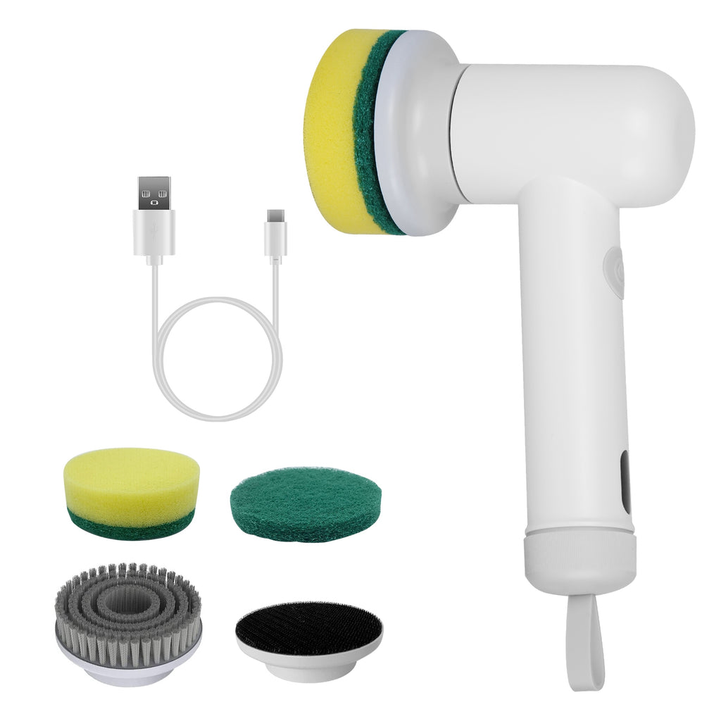 Scrubly™ Electric Dish Scrubber – Ditch the Dirty  Sponge for Good | Cordless, Rechargeable, 4 Brush  Heads | IPX6 Waterproof Kitchen Cleaning Brush